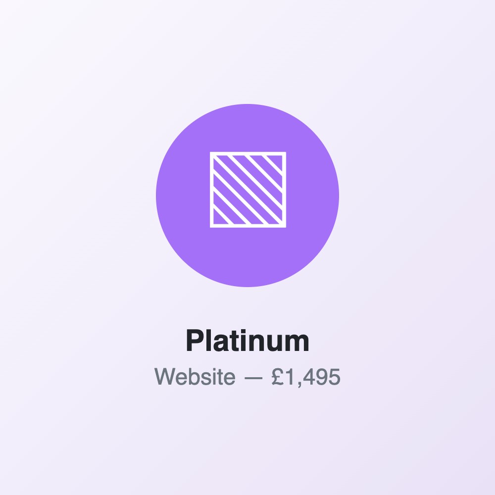 Svetainės paketas platininis — £1,495