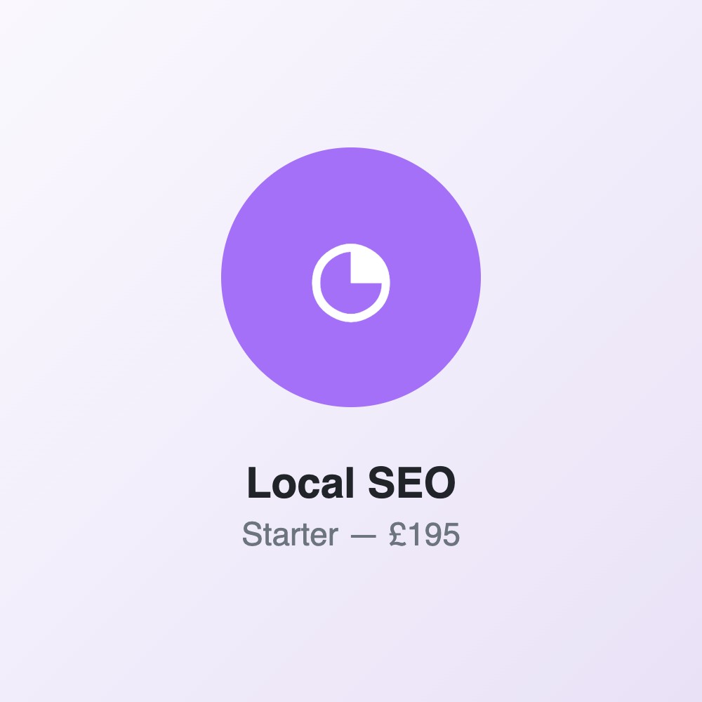 Vietinis SEO bazinis paketas — £195/mėn